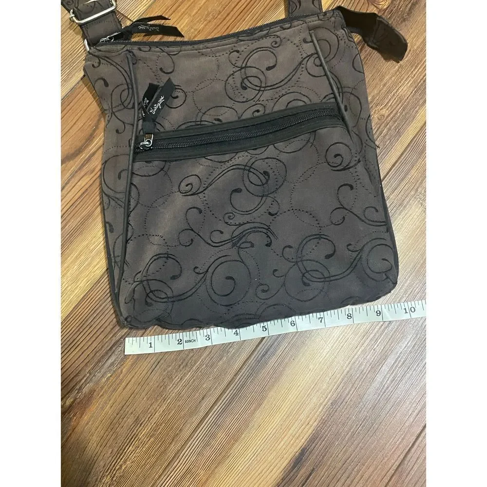 ‎Thirty one brown embroidered crossbody bag